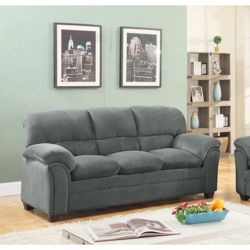 Mikaela Upholstered 82 " Chenille Sofa, Hazel