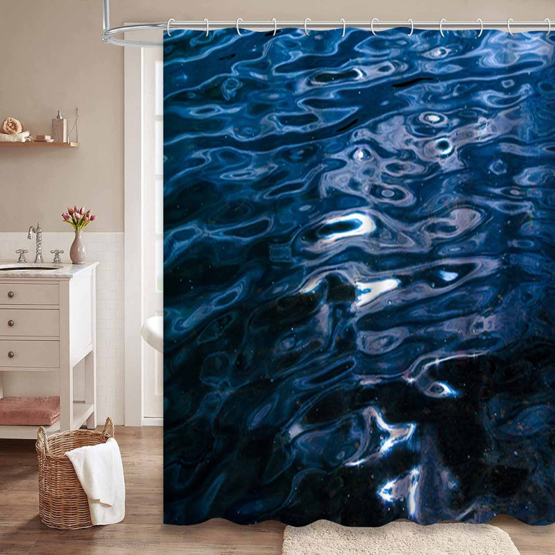 Rideau de douche Waves Ripples Surface, L 72 po x l 84 po
