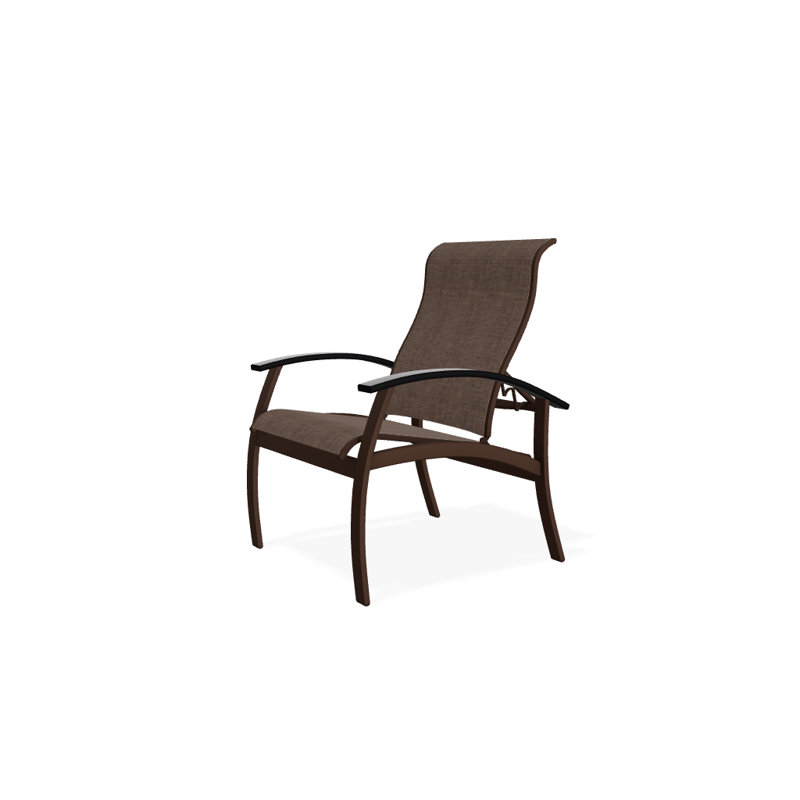 Chaise de patio Askar, Moka Sunbrella®, Noir, Kona texturé