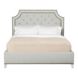 Audrey/Asher Queen Tufted Upholstered Low Profile Panel Bed
