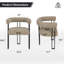 Chaises de salle à manger rembourrées avec accoudoirs, chaises d'appoint en tissu bouclé avec structure en métal, fauteuils modernes avec assise et dossier rembourrés-905901223