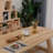 Burlywood Rectangular Solid Wood Dining Table-372326225