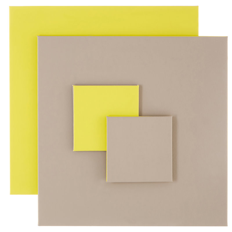 Geome Solid Colour Square Placemat, Grey/Green