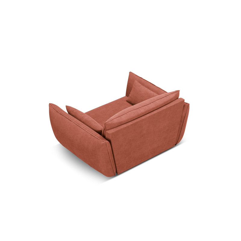 Lindasy Velvet Armchair, Terracotta 100% Polyester