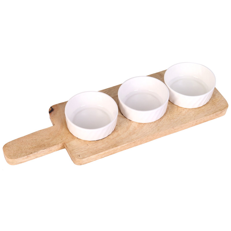 Union Rustic Annie-Jane Wood Divided Serving Dish