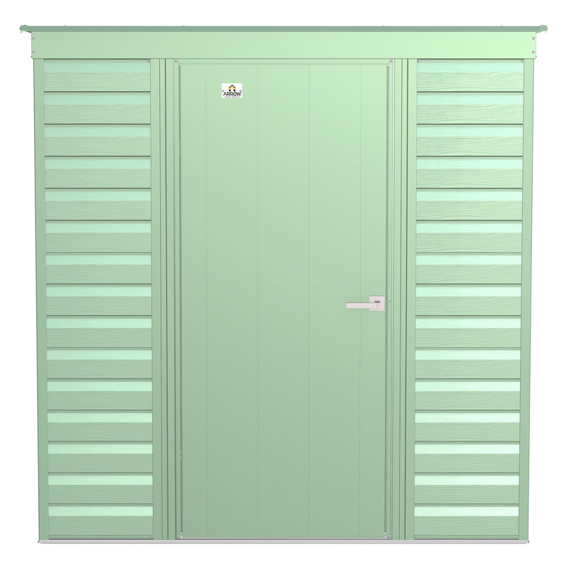 6 ft. Sage Green Galvanized Steel Storage Shed Kit