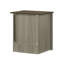 Table de bout avec porte d'armoire Nena, plateau en bois brun, chêne gris 22 po