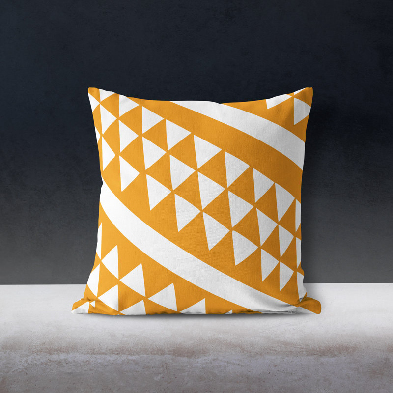 Housse de coussin d'extérieur carré et insert, L 15 po x H 15 po, Jaune