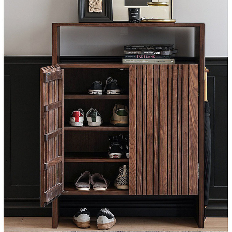 Simple Grille Entryway Shoe Storage Cabinet
