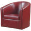 Fauteuil pivotant rouge moderne, fauteuil confortable avec fonction et fabrication