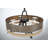 4 - Light Steel Dimmable Wagon Wheel Chandelier