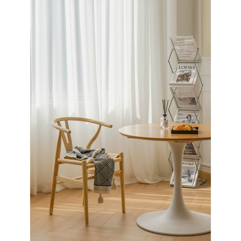 Chair Weave Modern Solid Wood Mid-century Y Shaped Backrest Dining Chair (2 Set ), Wood