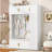 U-Can American Style 4-in-1 Hall Tree with Padded Bench, 4 Hooks, and Multi-Tier Storage Shelves-129159889