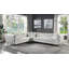 Canapé modulaire en tissu beige avec 4 coussins Atronia