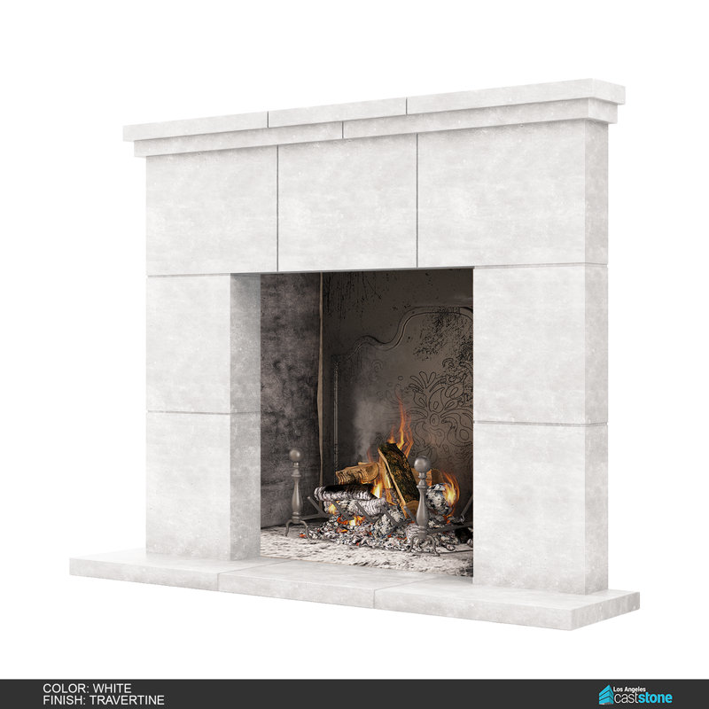 Tuscany Fireplace Surround, Travertine White
