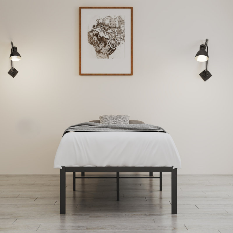 Premium Metal Platform Bed UK 3ft Single