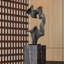 Grande sculpture 16,5 "haut de gamme en pierre de taihu noire-489831306