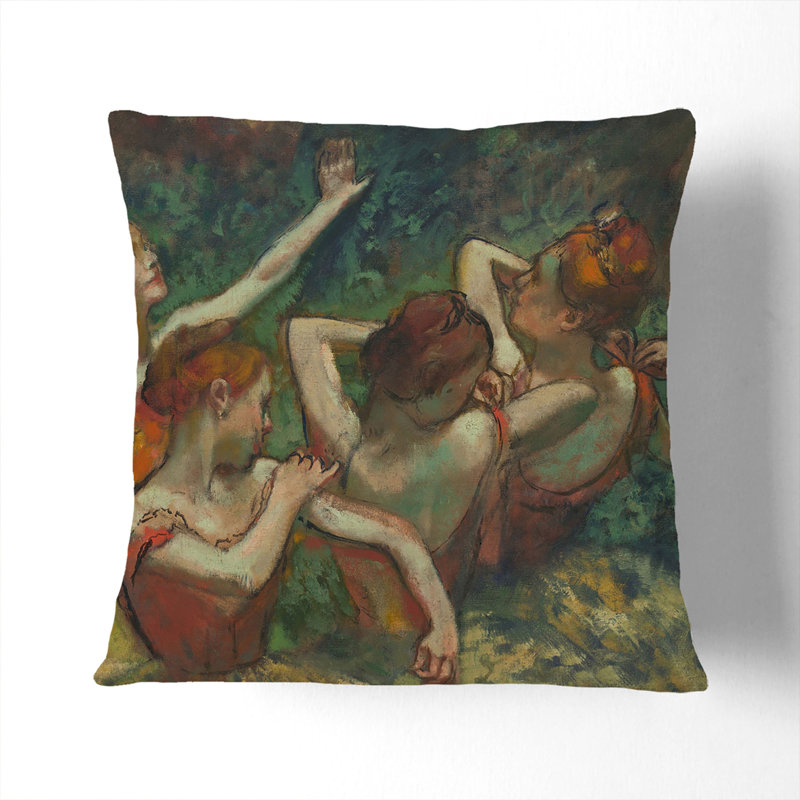Four Ballet Ballerina Dancers Vol.2 Square Throw Cushion, 40cm H x 40cm W x 15cm D