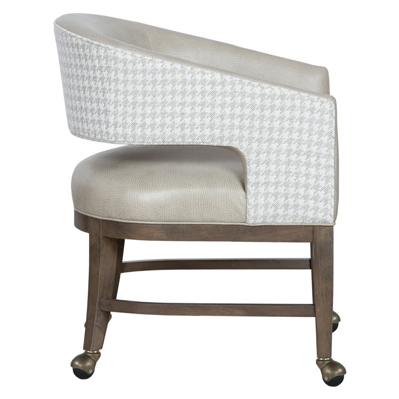 Cleo Leather Grande Arm Chair, Almond Buff, 1115 Saddle Genuine Leather
