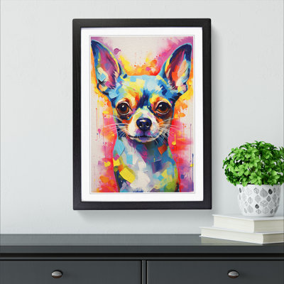 Chihuahua Abstract No.2 - Single Picture Frame Print on Wood