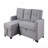Upholstered Pull Out Sectional Sofa With Chaise-286731085