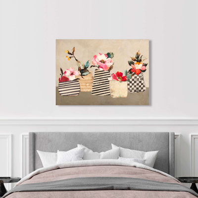 Funky Florals by Leonardo Bacci - Wrapped Canvas Print