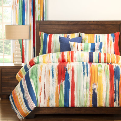 Sketchy Stripe Modern & Contemporary Polyester Striped Duvet Cover