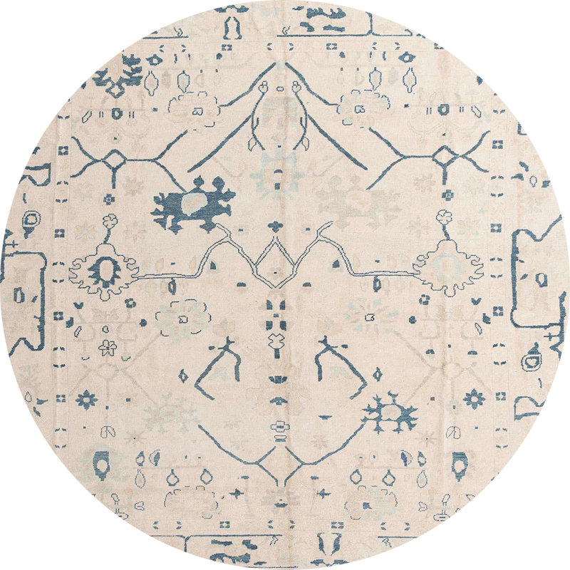 Oriental Indoor Rug, Round 3'