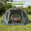 Tente de camping gonflable avec véranda, moustiquaire et fenêtres transparentes, porte