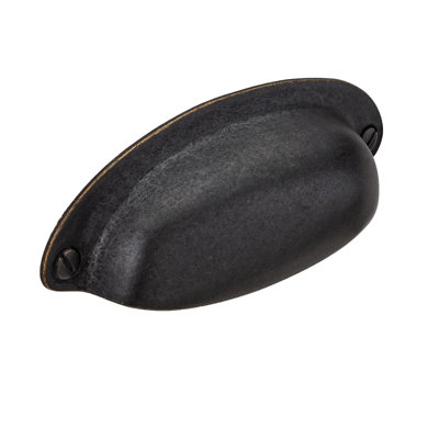 Poignée de tiroir rustique en laiton antique de 8,9 cm d'entraxe