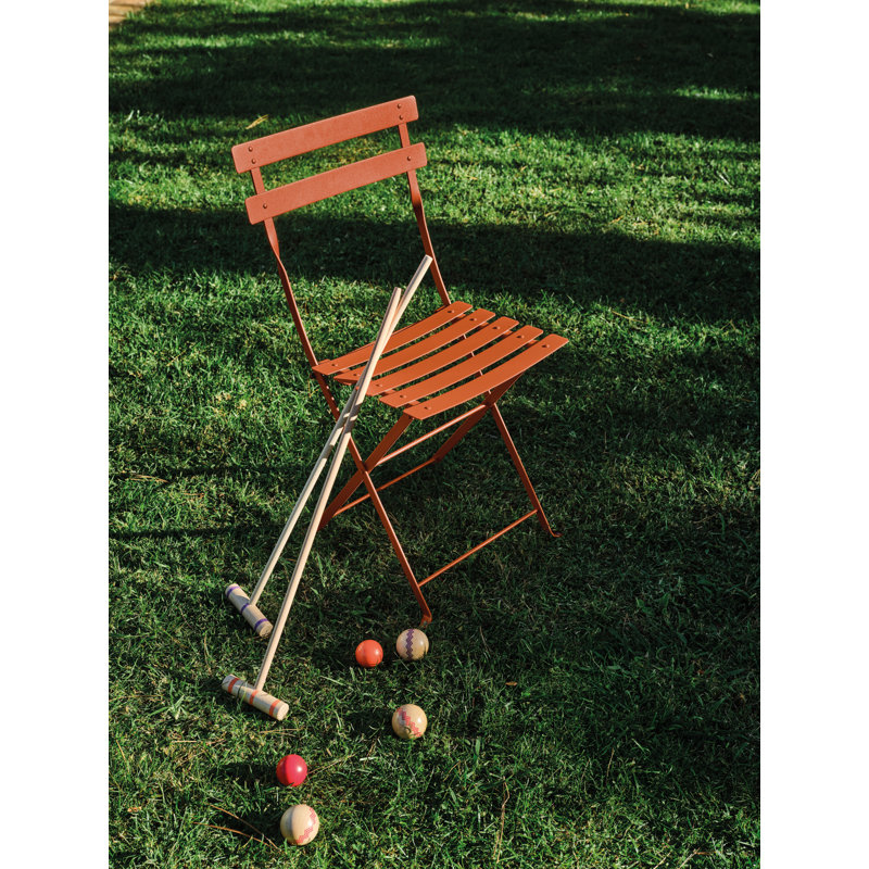Chaise bistro en métal, Orange confite