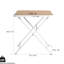 Table pliante multi-scène carrée, en polypropylène et en métal, toutes saisons, kaki, d'une hauteur de 27,01 po, table météo à finition lisse avec pieds en métal, convenant aux salons de la cour,