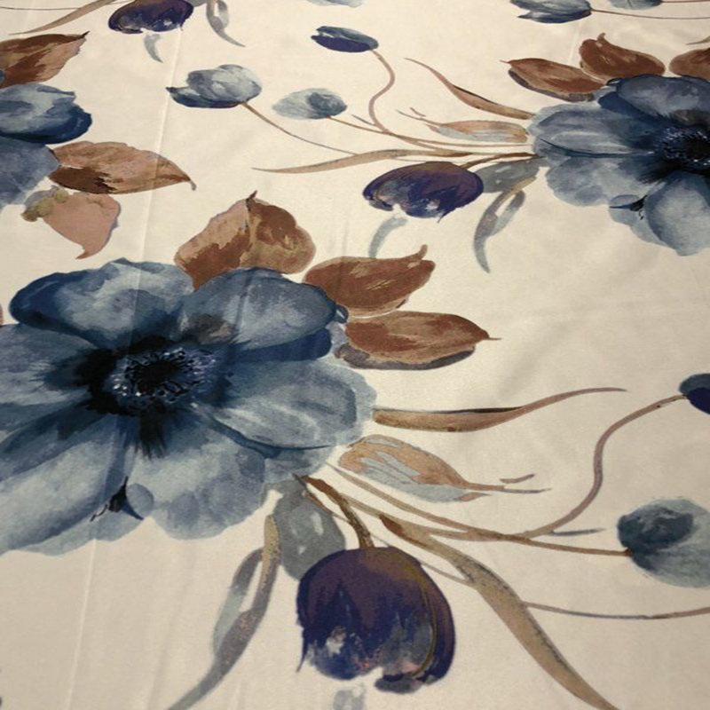 Tissu de revêtement tropical 100% rose en polyester / noir, Marine
