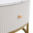Modern Round Coffee Table with Drawers, Faux Marble Table with Storage, Coffee Table