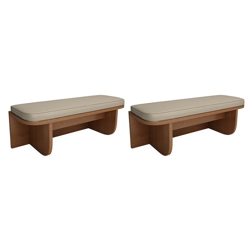 Banc rembourré en similicuir restaurant Coffee Shop Bakery, Beige