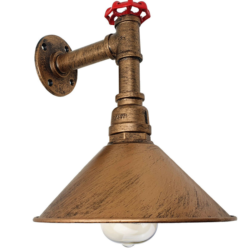 Goodwater Armed Sconce, Brushed Copper