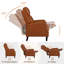 Fauteuil inclinable en cuir véritable Kindalyn-106895714