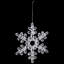 Snowflake Acrylic Christmas Ornaments - 7" - Clear - Set Of 6