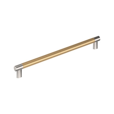 Esquire 12-5/8 inch (320mm) Center-to-Center Polished Nickel/Champagne Bronze Cabinet Pull