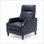 Fauteuils inclinables Mid-Century | Bleu foncé | Cuir PU-664449485