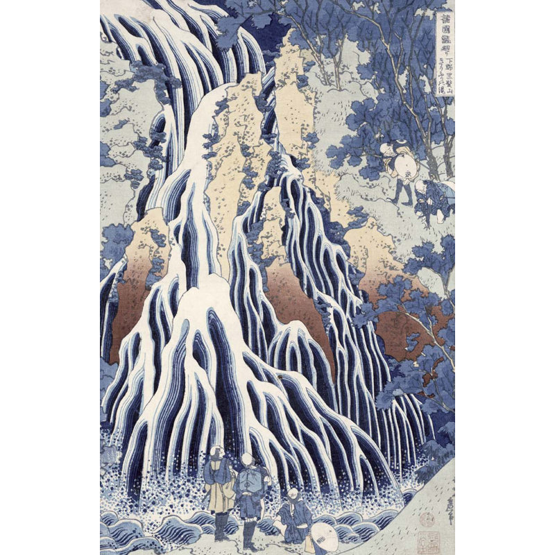 Adhésif décoratif Hokusai Kirifuri, H 36 po x l 23 po
