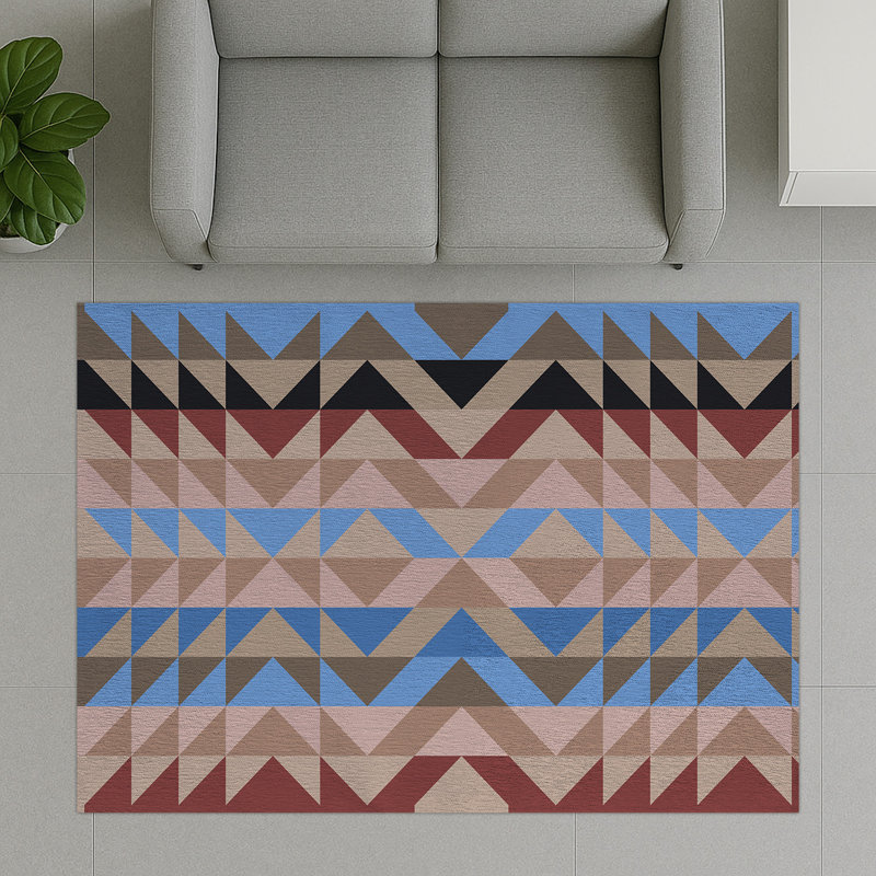 Geometric Area Rug, Rectangle 140 x 200 cm