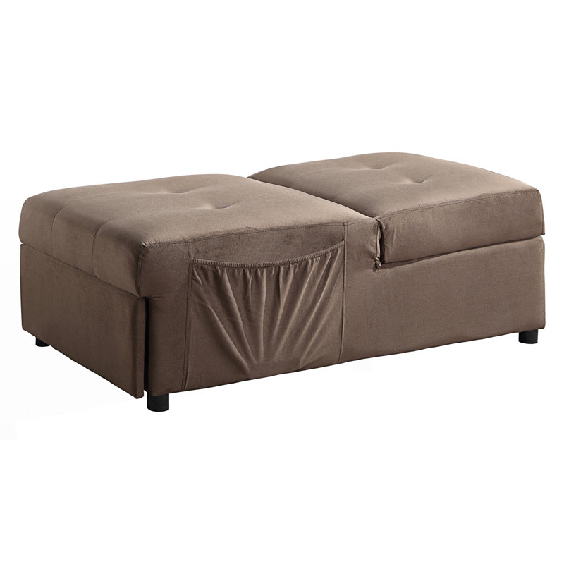 Banc de rangement avec lit escamotable Modern, Brun