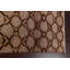 Tapis brun en laine noué à la main de conception unique Taille: 5 pi 7 po x 7 pi 9 po