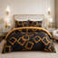 Premium Reversible Duvet Cover Set with Zipper Closure and Corner Ties-122411011