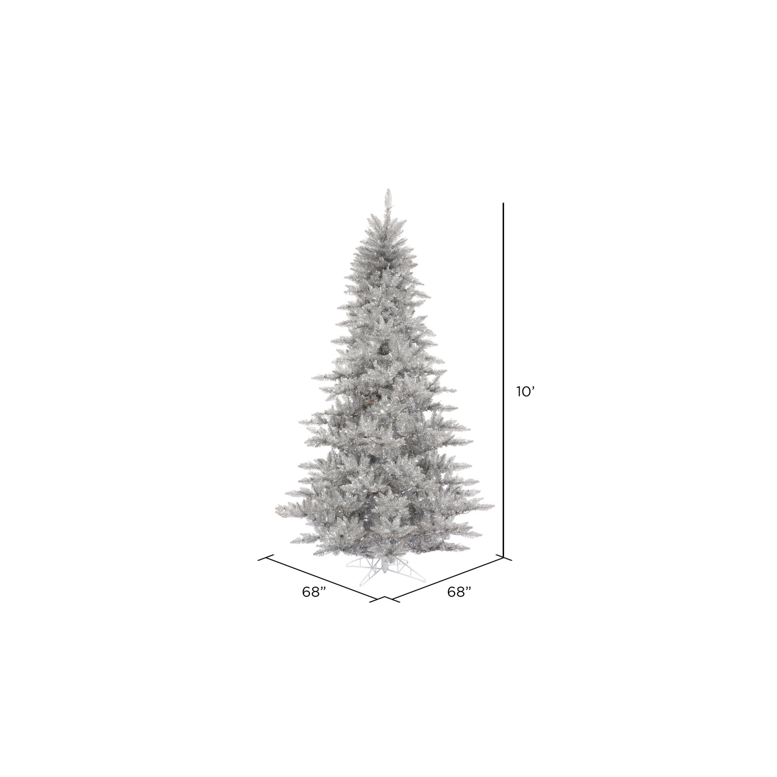 7.5' Artificial Fir Christmas Tree, 10'