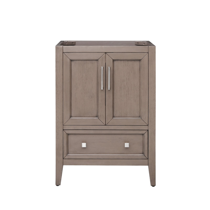 Everette 24'' W Single Bathroom Vanity Base, Gray Oak