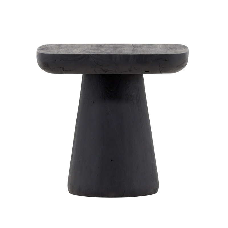 Darin Solid Wood End Table, Black
