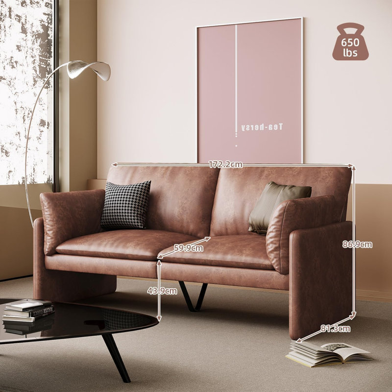 3 Seater Faux Leather Sofa