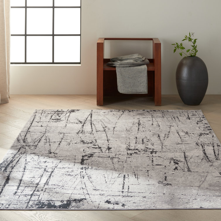 Vapor Abstract Ivory/Gray Area Rug